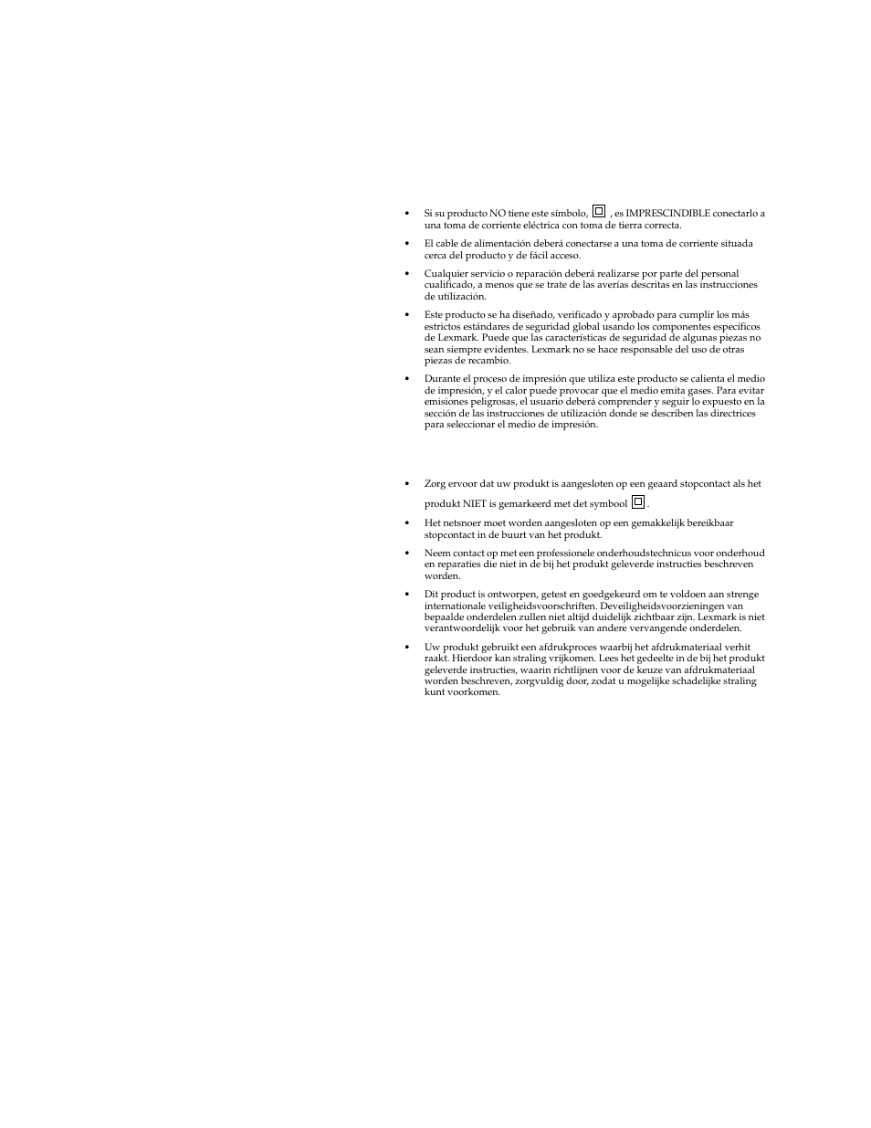 Appendix d: safety information | Lexmark 1200 User Manual | Page 169 / 208