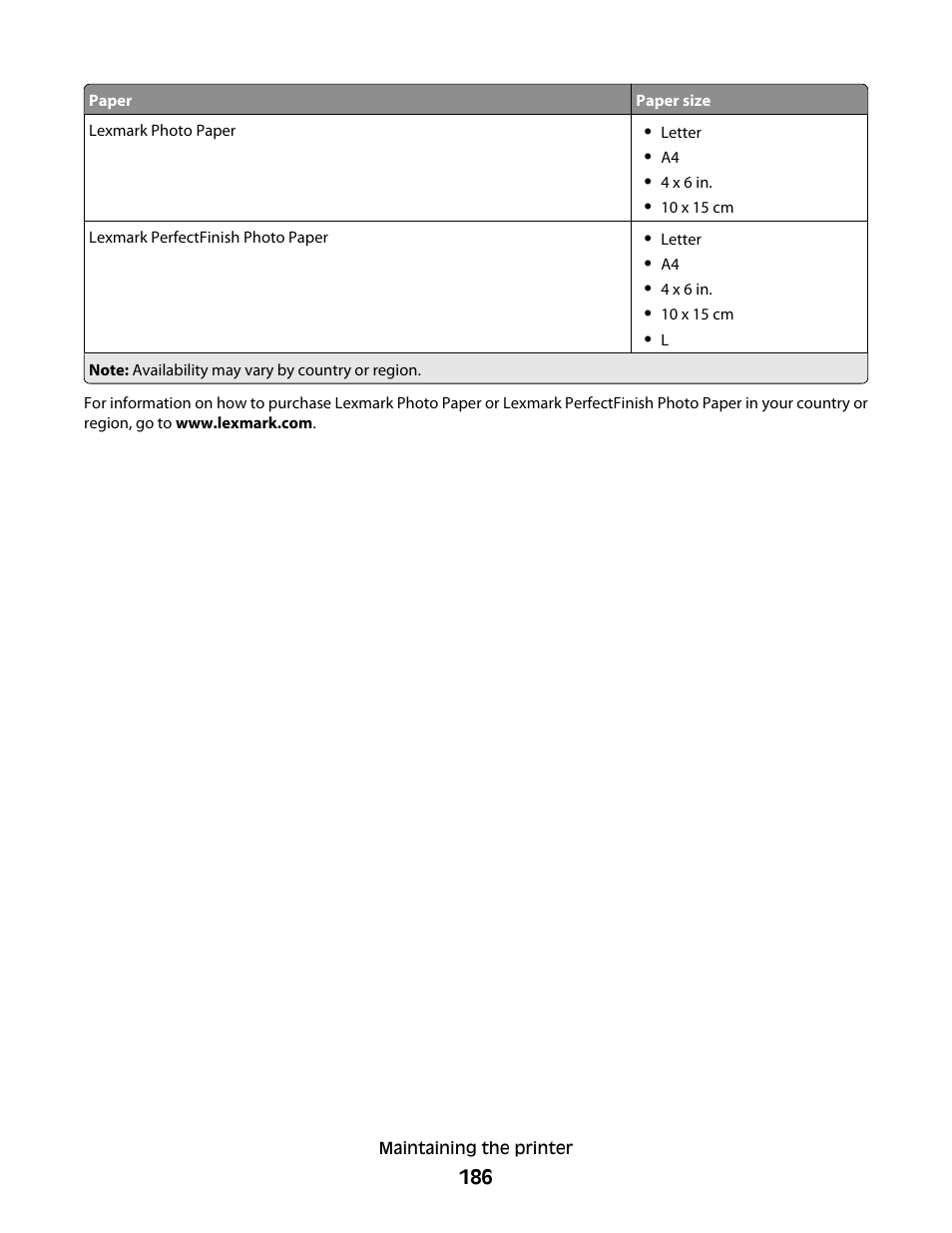 Lexmark 9500 Series User Manual | Page 186 / 290