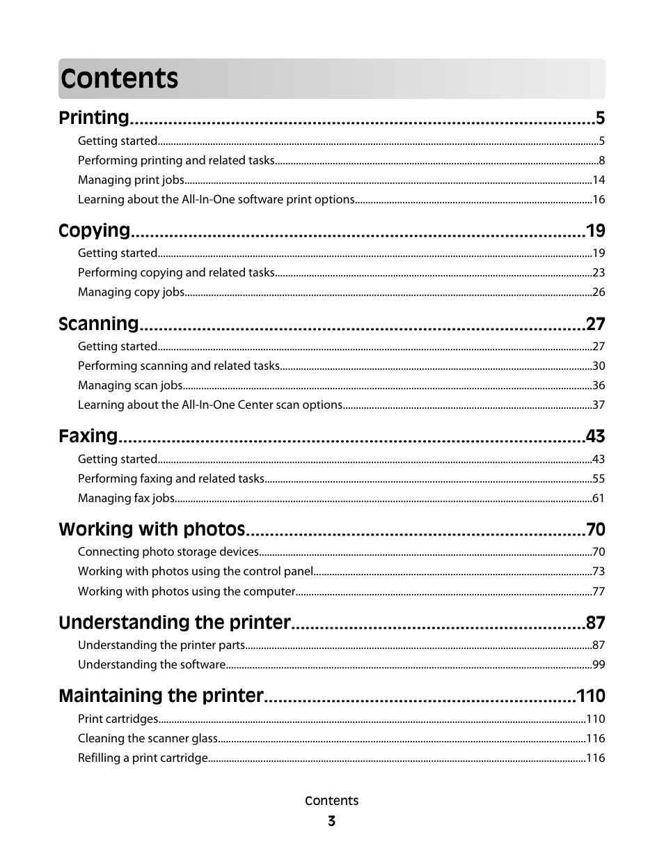 Lexmark 5400 Series User Manual | Page 3 / 155