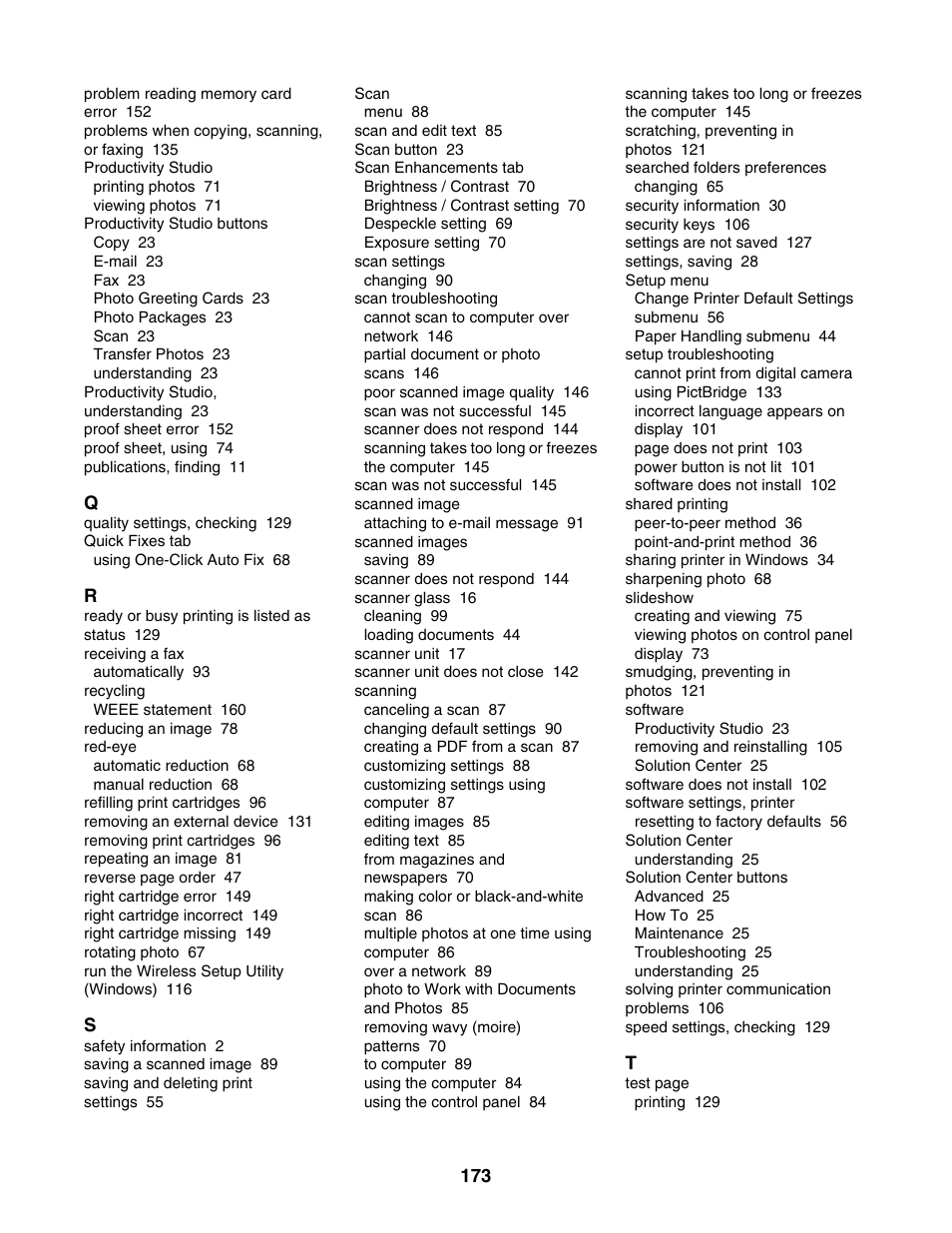 Lexmark 4800 Series User Manual | Page 173 / 176