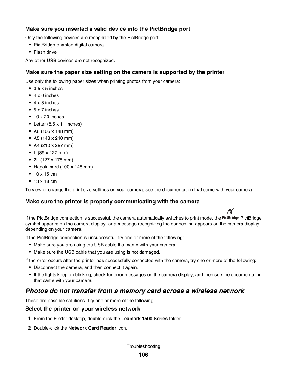 Lexmark 1500 User Manual | Page 106 / 124