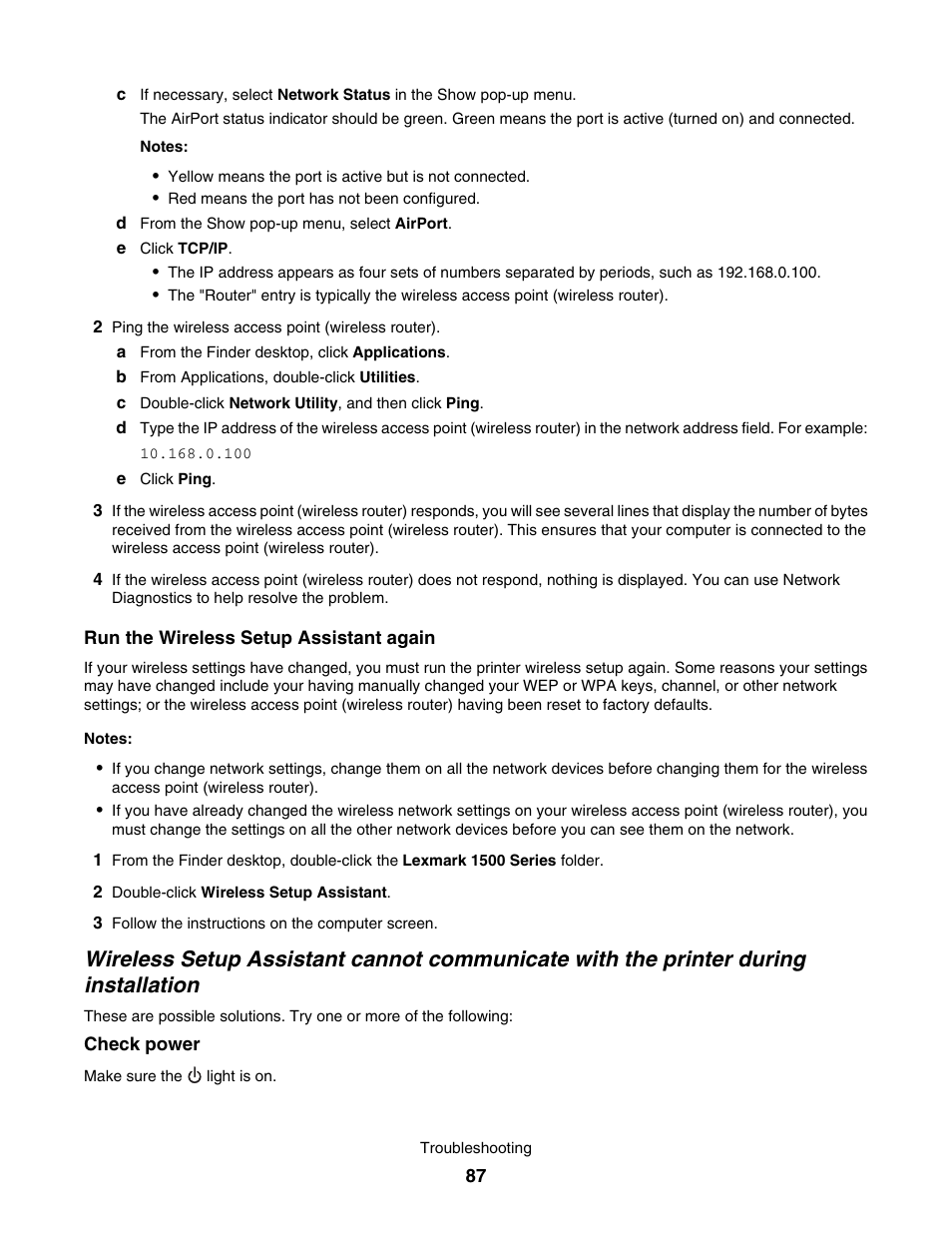 Lexmark 1500 User Manual | Page 87 / 124