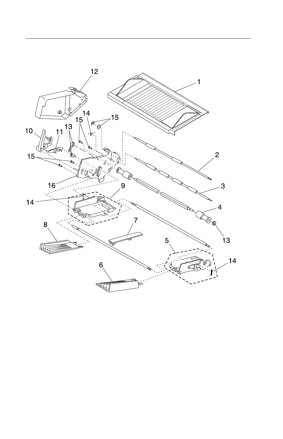 Assembly 5: asf - roller / support | Lexmark 24XX-100 User Manual | Page 156 / 168