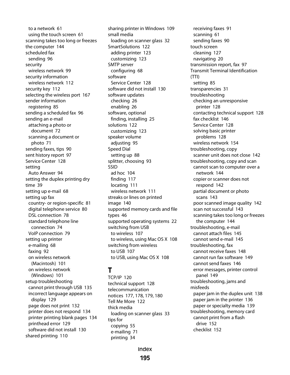 Lexmark S800 User Manual | Page 195 / 197