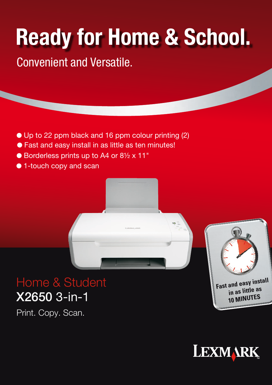 Lexmark X 2650 User Manual | 2 pages