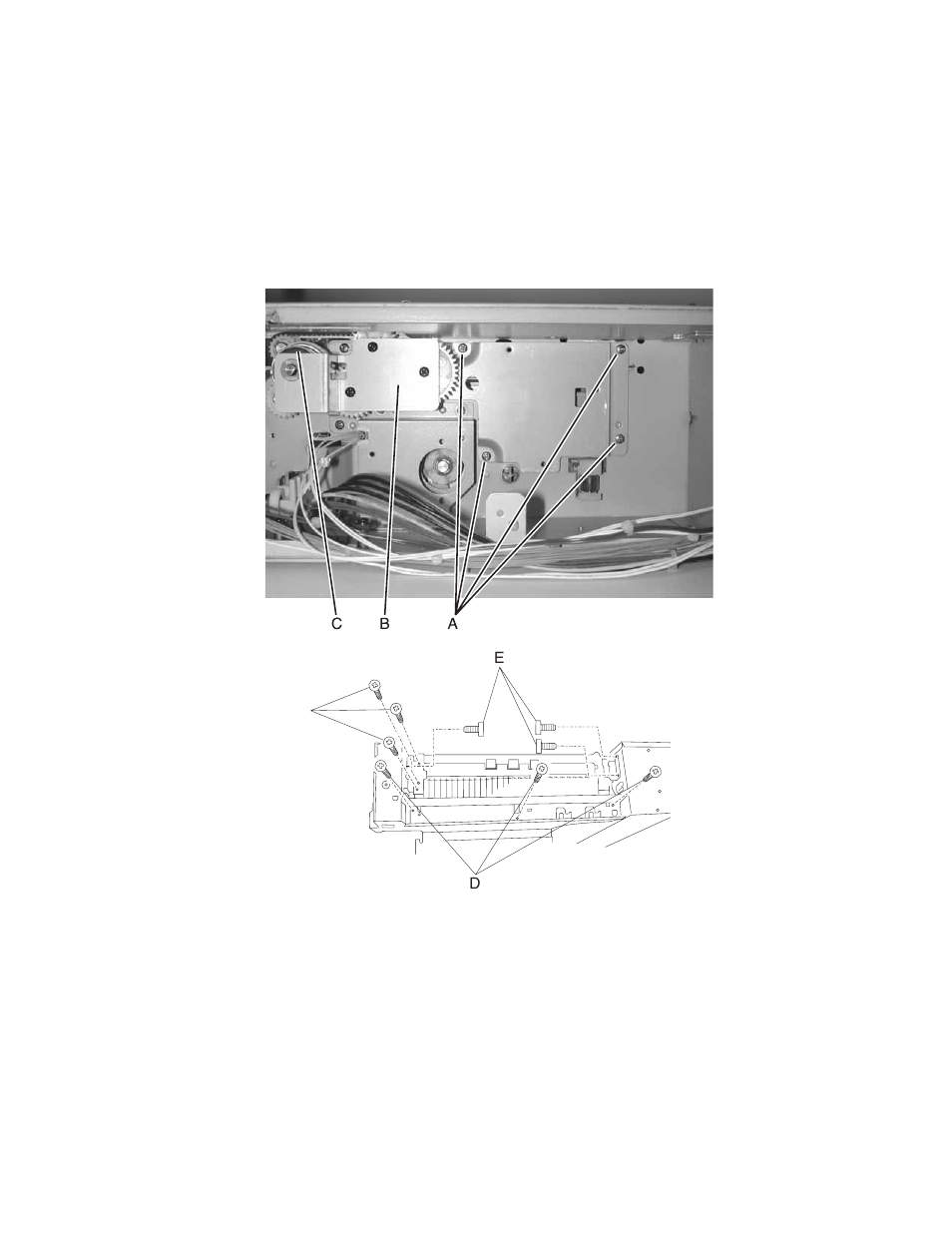 Paper feed assembly removal | Lexmark 5056 User Manual | Page 52 / 80
