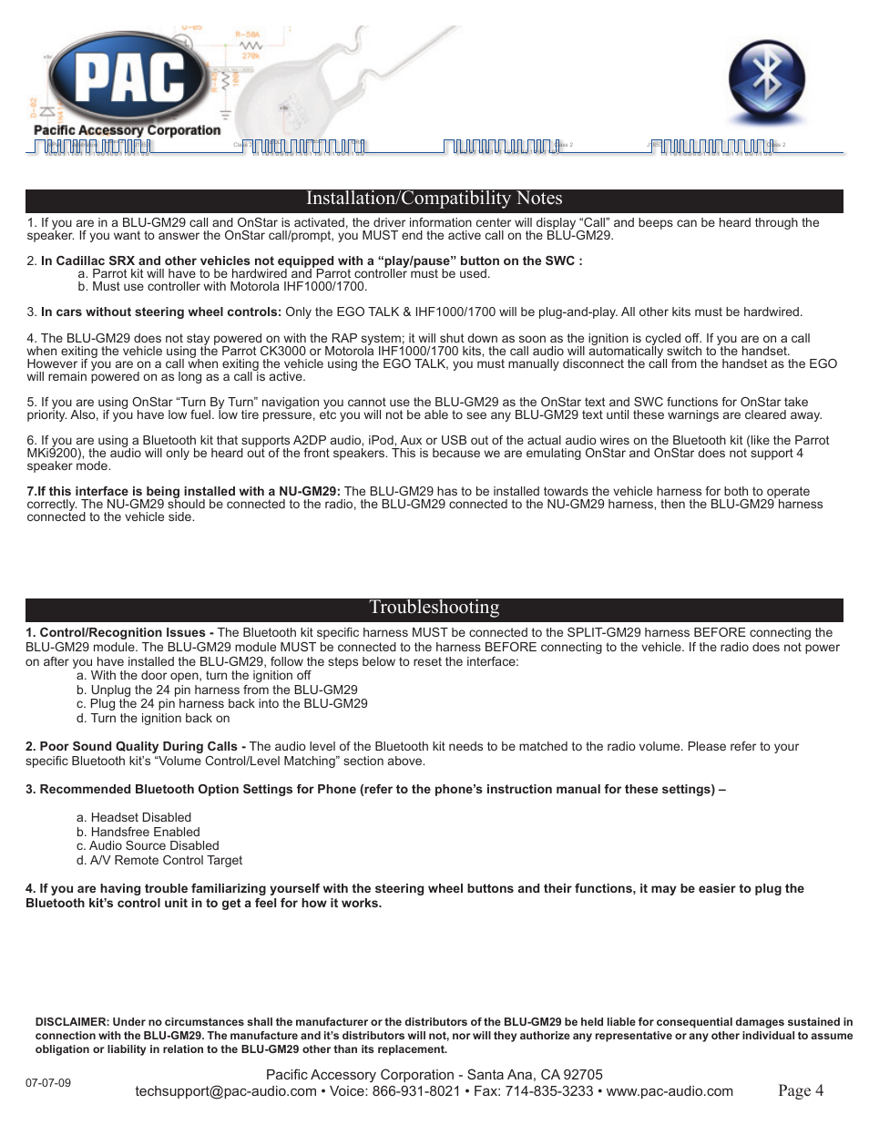 Troubleshooting, Page 4 | PAC J1850 User Manual | Page 4 / 4