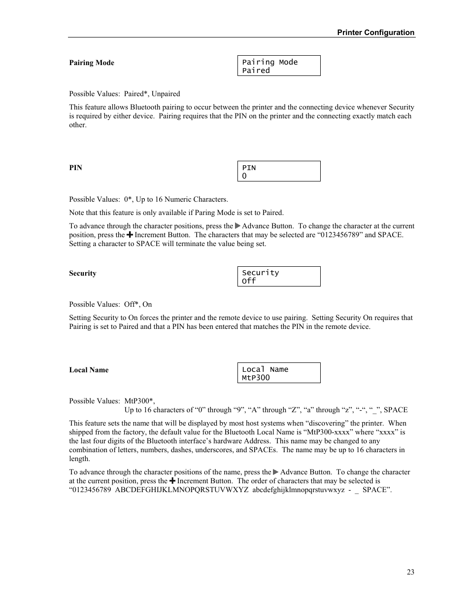 Printek MTP300 User Manual | Page 29 / 63