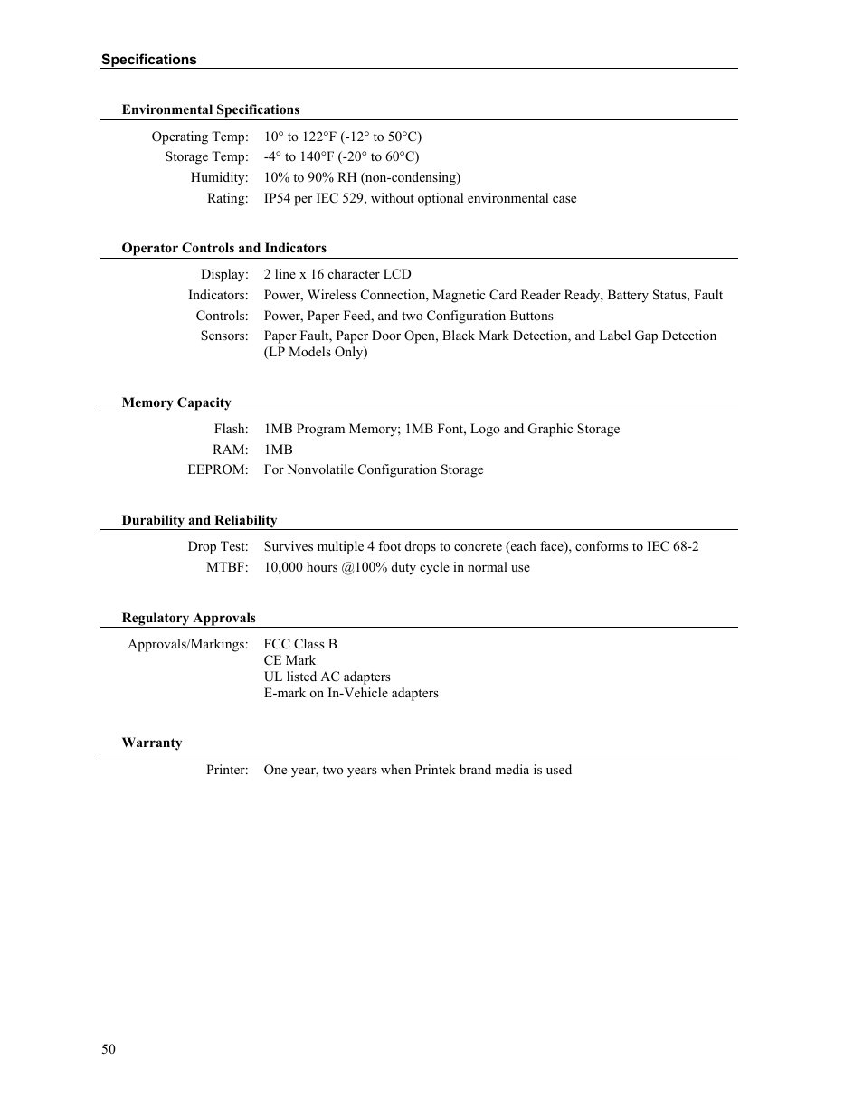 Printek MTP300 User Manual | Page 56 / 63