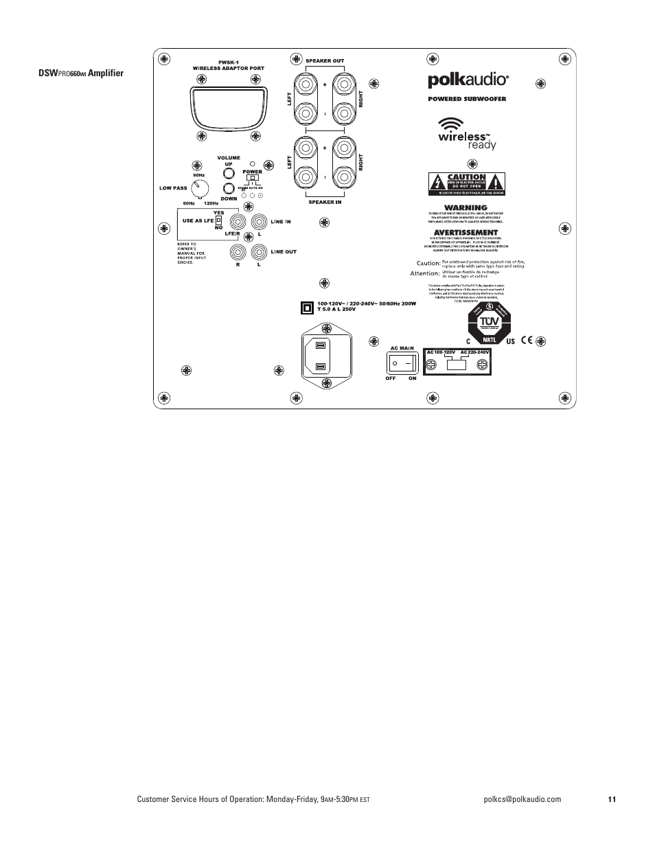 Polk Audio DSW PRO 440wi User Manual | Page 11 / 60