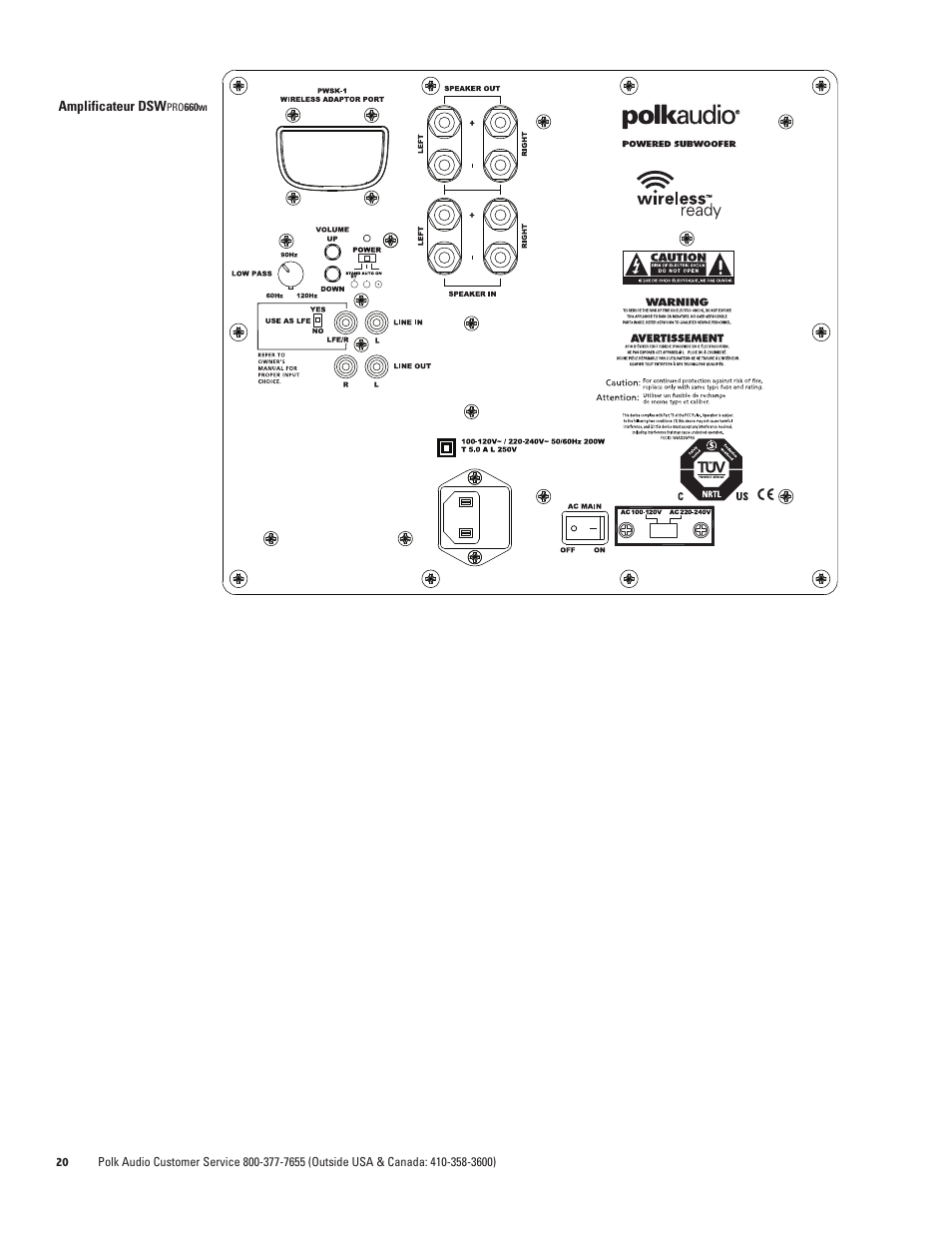 Amplificateur dsw | Polk Audio DSW PRO 440wi User Manual | Page 20 / 60