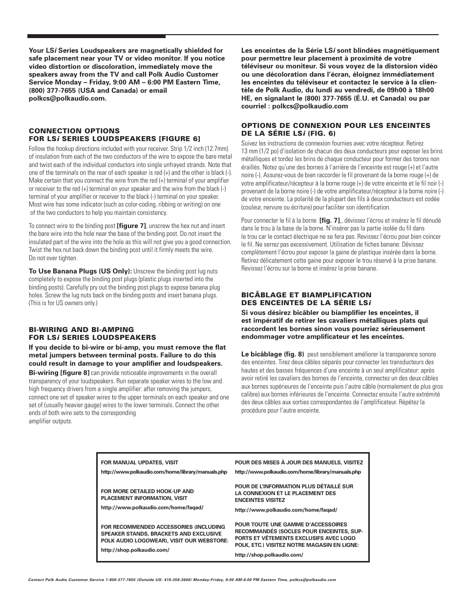 Polk Audio Polkaudio Bookshelf Loudspeaker LSi7 User Manual | Page 4 / 8