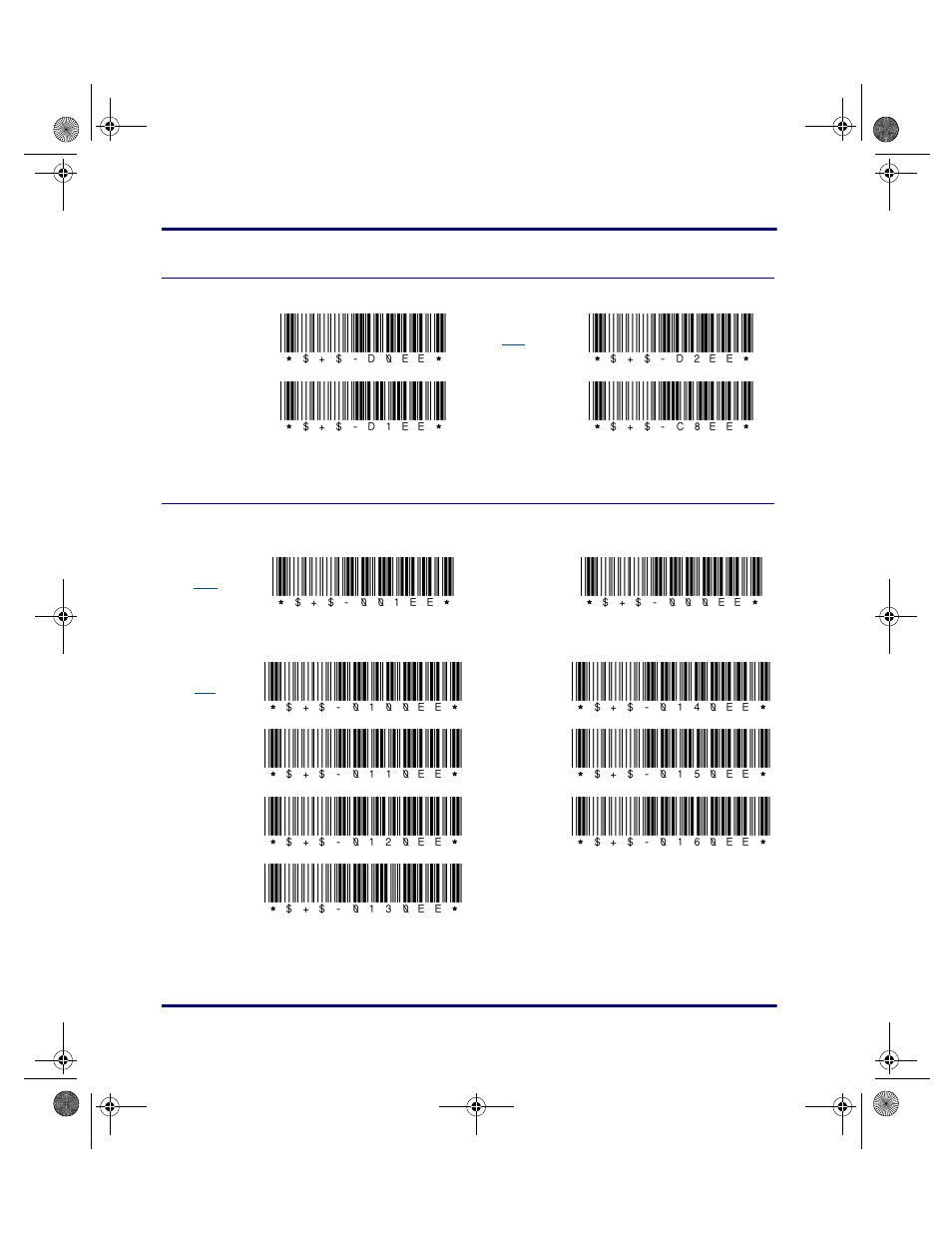 Predefined defaults code 39, D0ee, D2ee | D1ee, C8ee, 001ee, 000ee, 0100ee, 0140ee, 0110ee | PSC PT2000 User Manual | Page 138 / 166