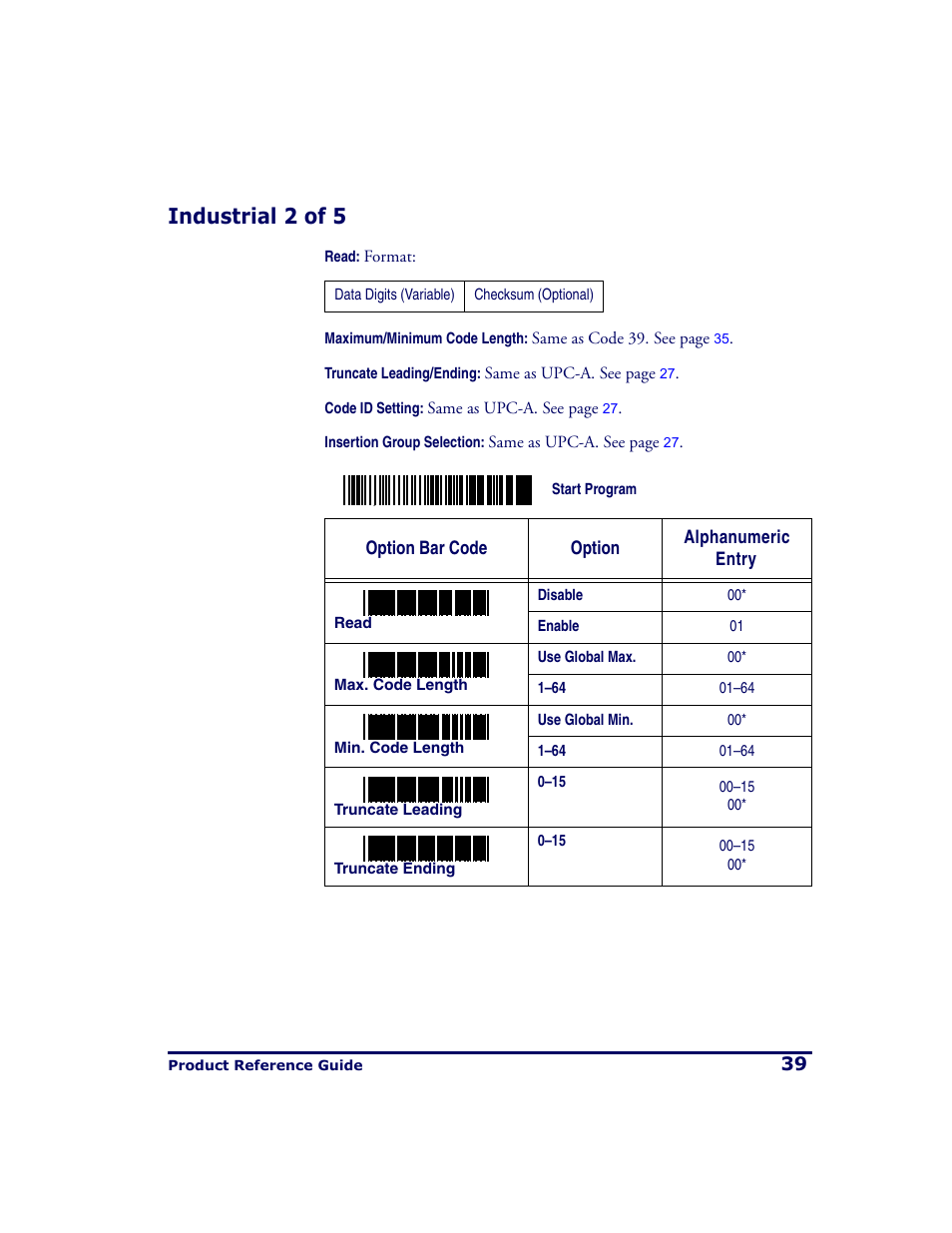 Industrial 2 of 5 | PSC QS2500 User Manual | Page 43 / 76