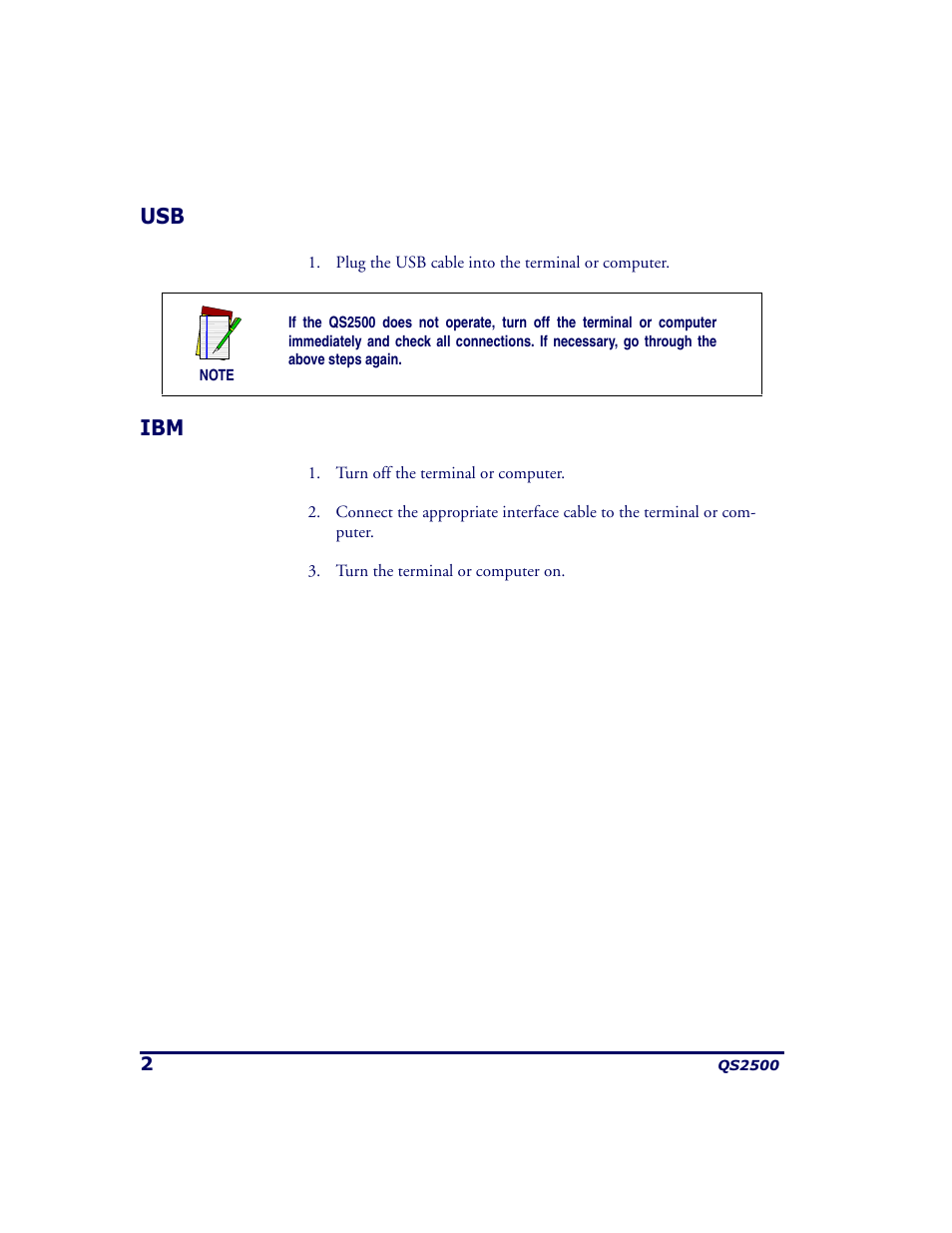 Usb ibm | PSC QS2500 User Manual | Page 6 / 76