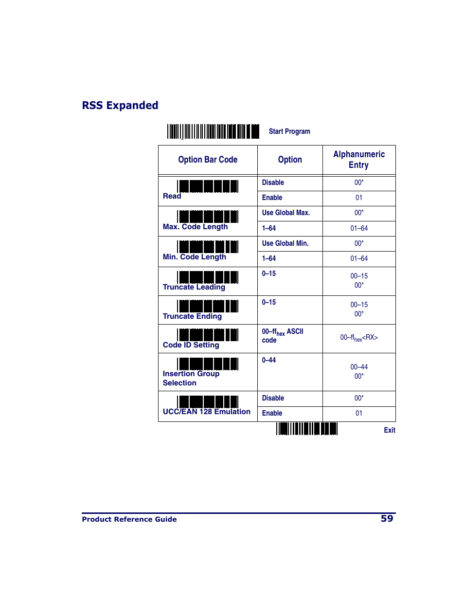 Rss expanded | PSC QS2500 User Manual | Page 63 / 76