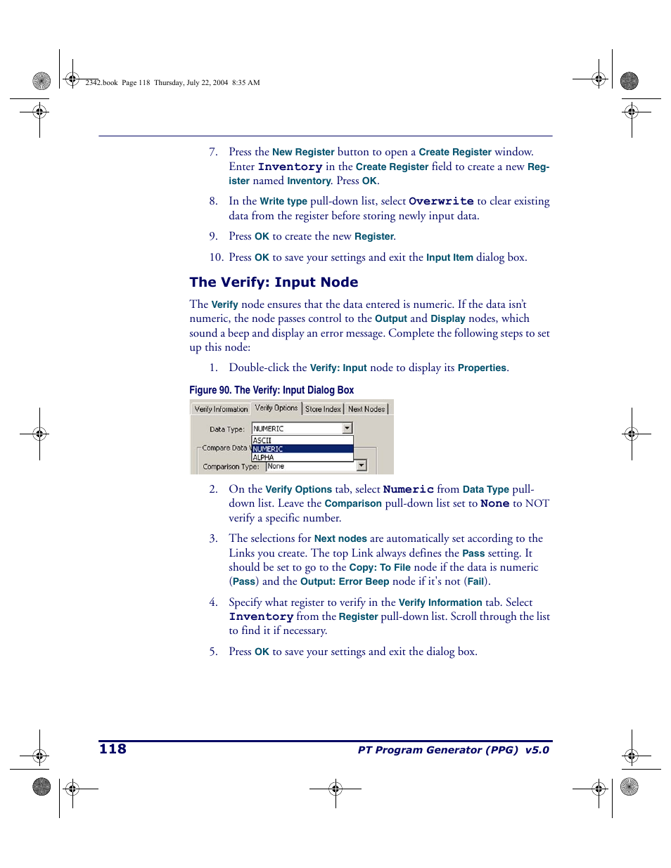The verify: input node | PSC PT Program Generator User Manual | Page 130 / 204