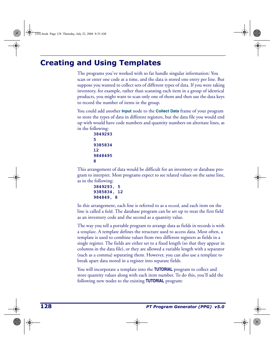 Creating and using templates | PSC PT Program Generator User Manual | Page 140 / 204