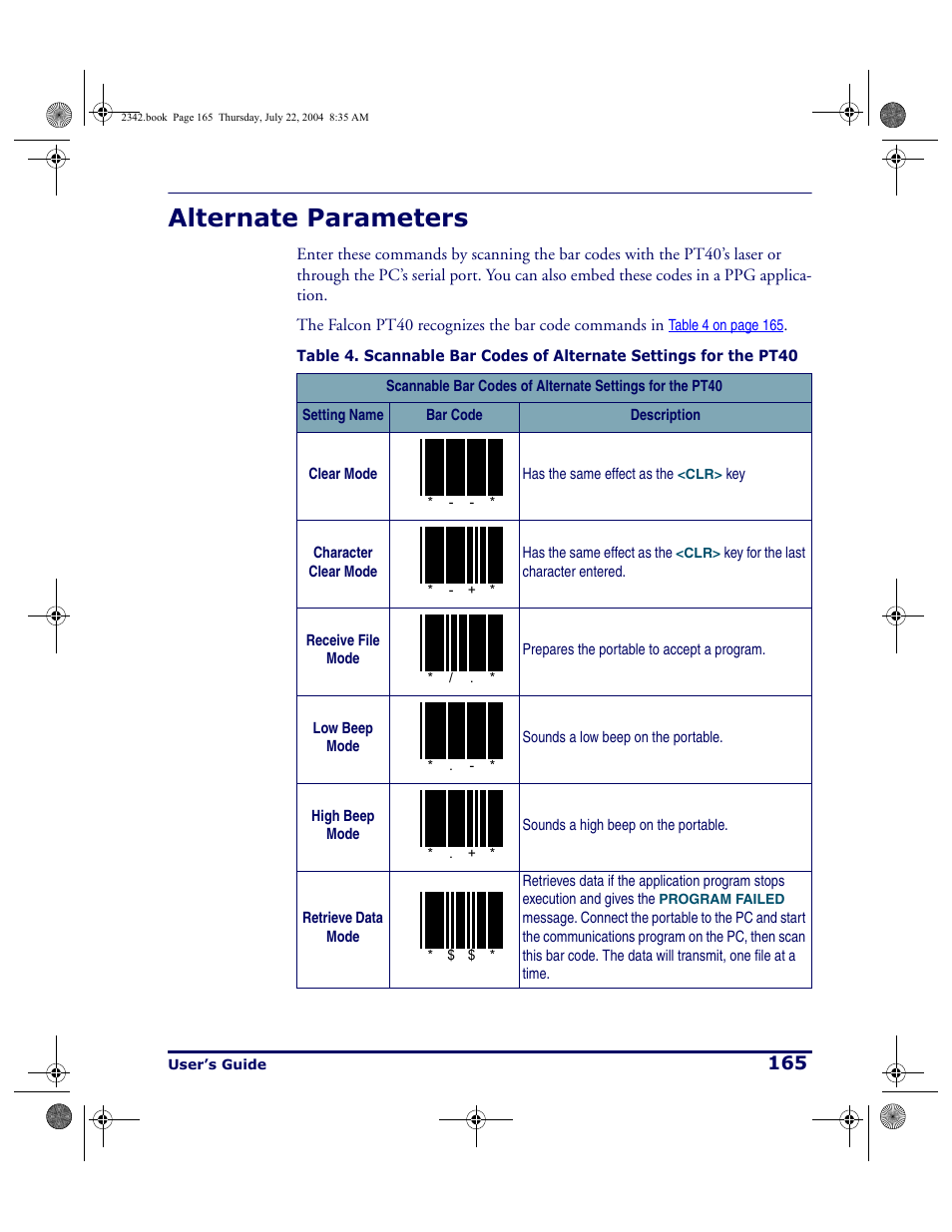 Alternate parameters | PSC PT Program Generator User Manual | Page 177 / 204