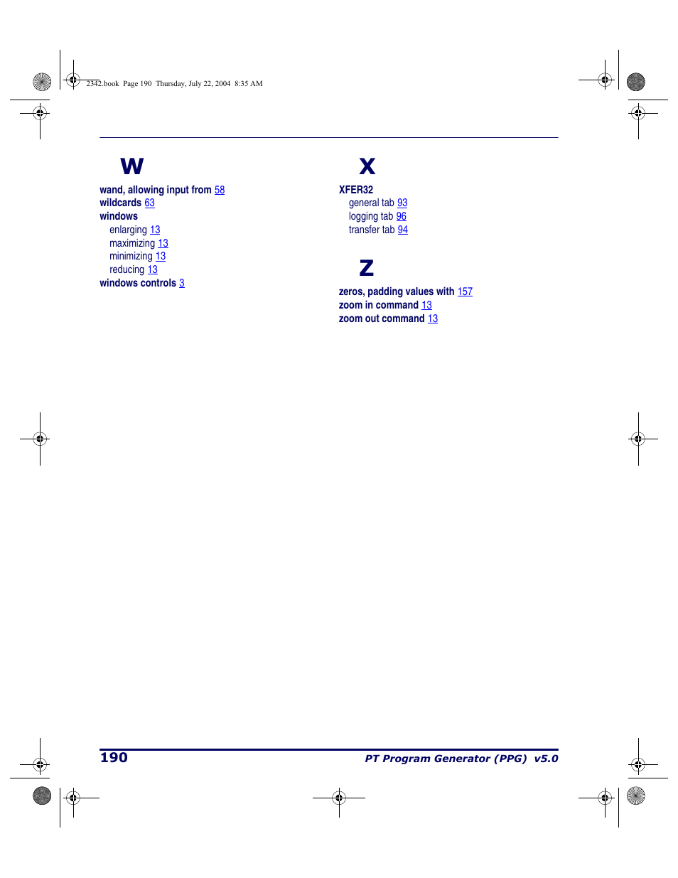 PSC PT Program Generator User Manual | Page 202 / 204