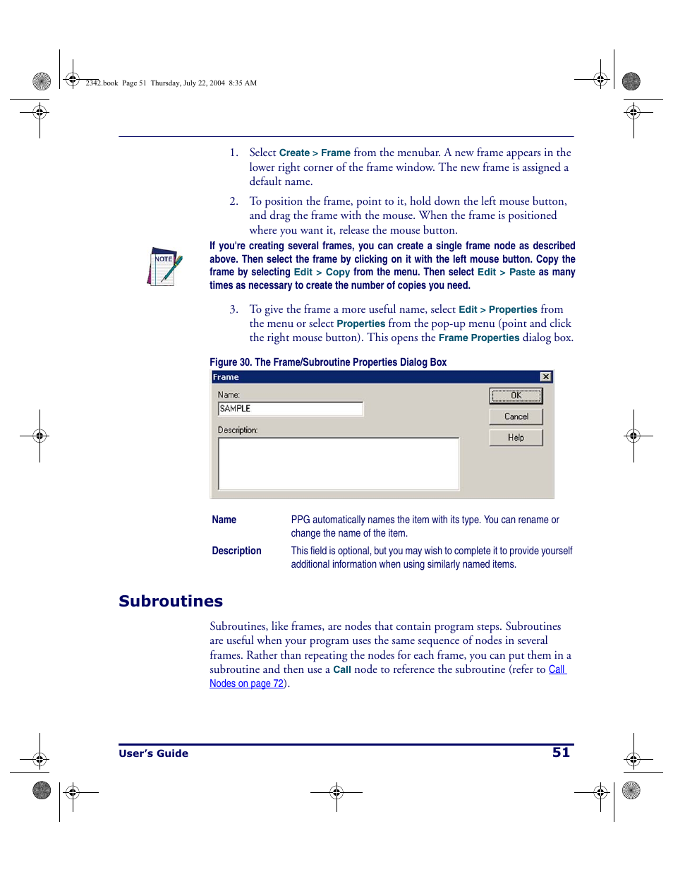 Subroutines | PSC PT Program Generator User Manual | Page 63 / 204