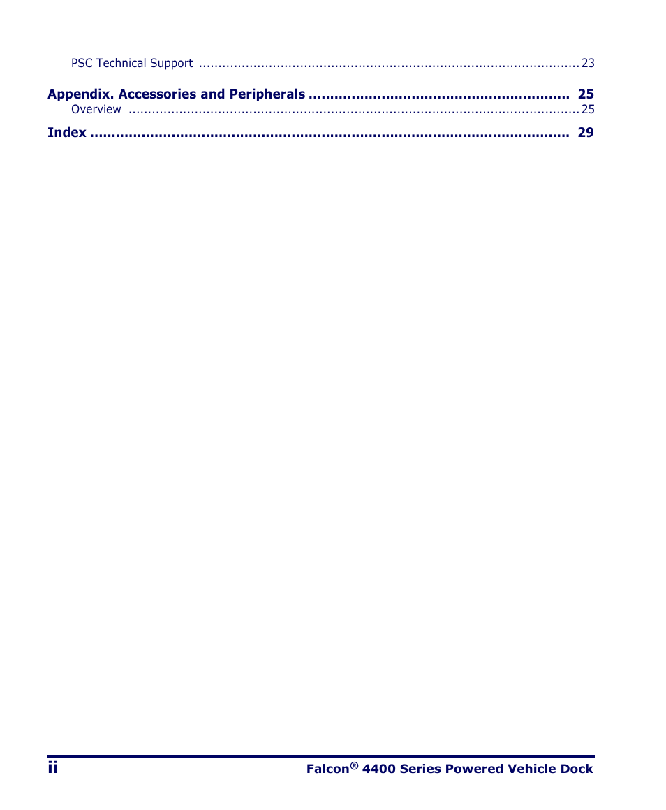 PSC Falcon 4400 Series User Manual | Page 4 / 40