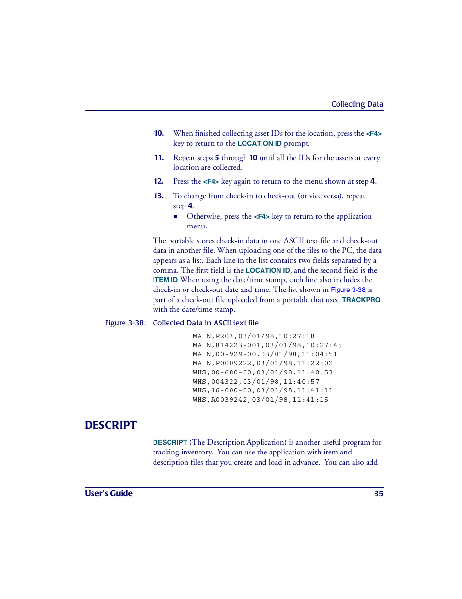 Descript | PSC PT2000TM User Manual | Page 45 / 168