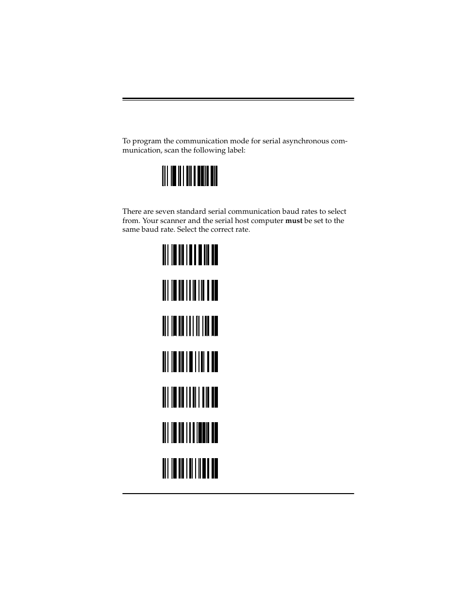 Serial communication, Reset default, Baud rate | Reset default baud rate, 13 serial communication | PSC Scanners User Manual | Page 19 / 84