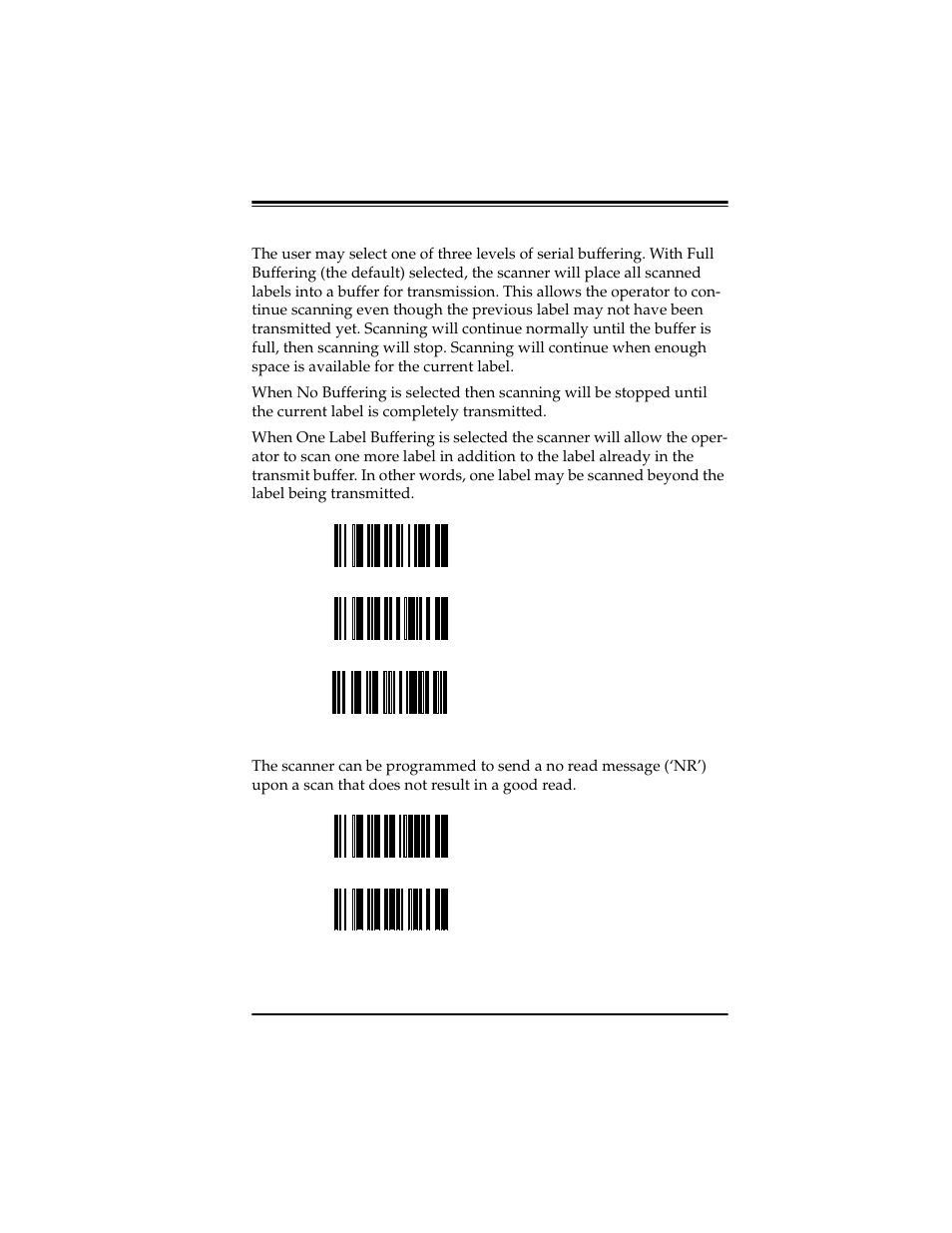 Label buffering, No read option, Label buffering no read option | PSC Scanners User Manual | Page 25 / 84