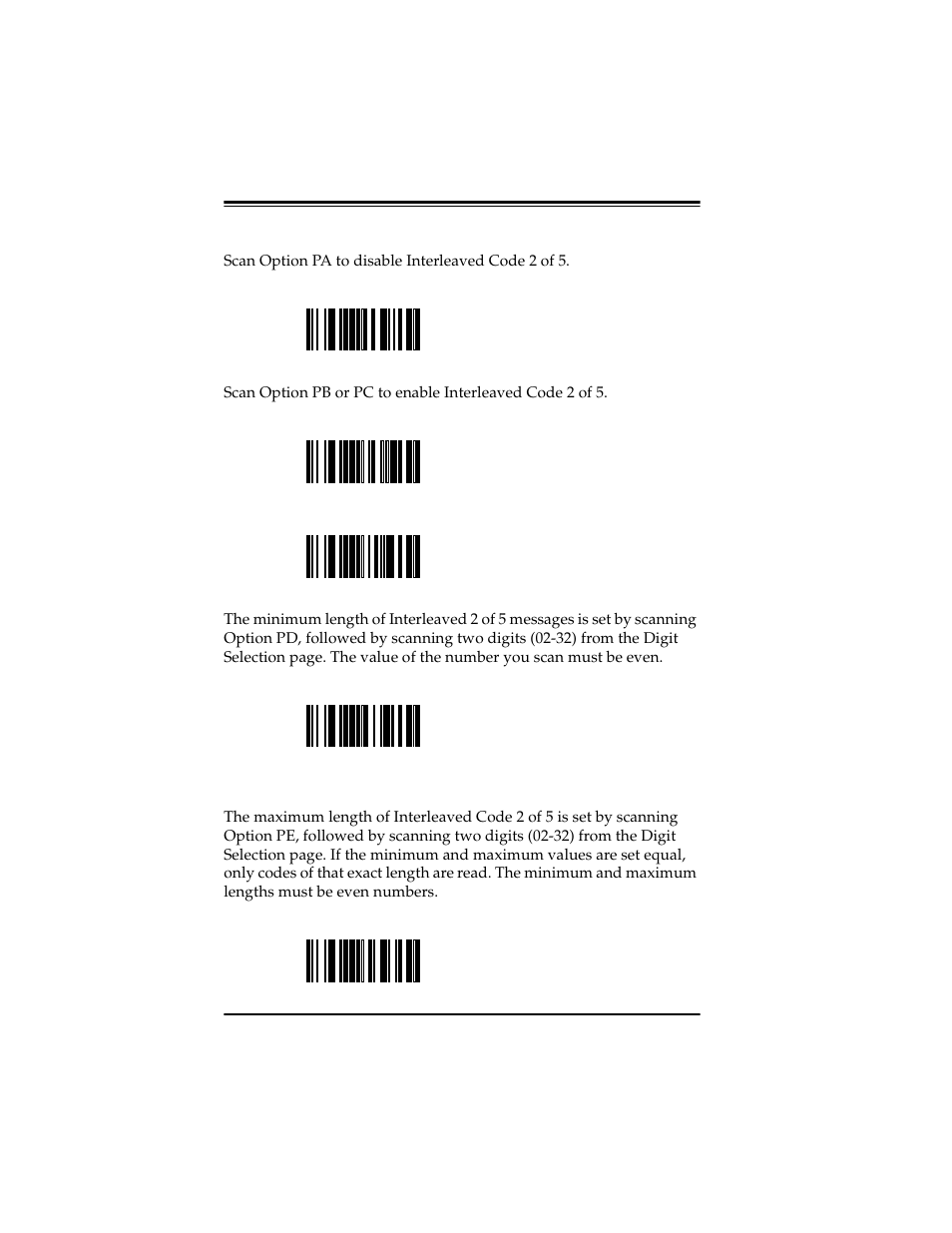 Code 2 of 5 – interleaved | PSC Scanners User Manual | Page 52 / 84