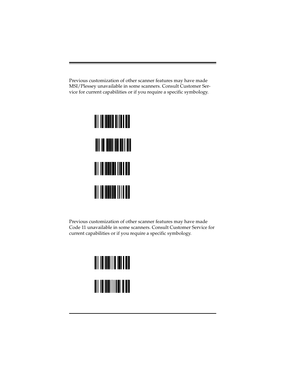Msi/plessey, Code 11, Msi/plessey code 11 | PSC Scanners User Manual | Page 56 / 84
