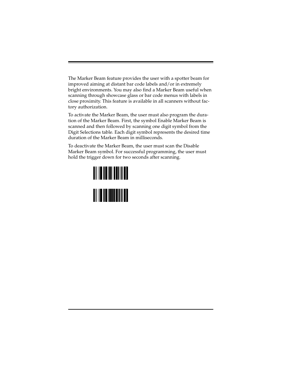 Marker beam | PSC Scanners User Manual | Page 70 / 84
