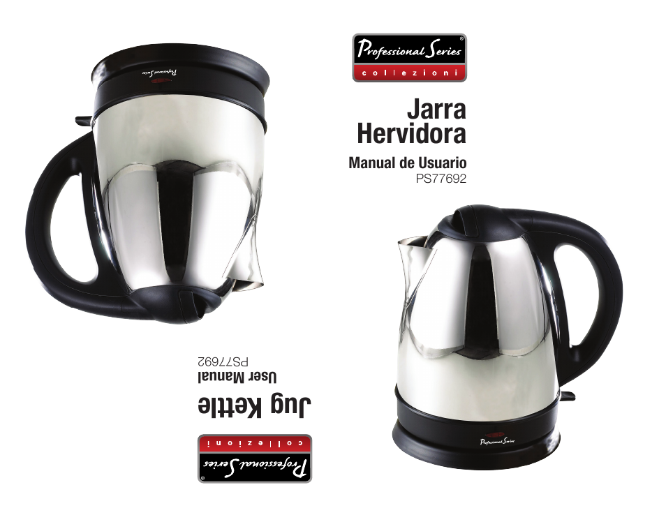Jug kettle, Jarra hervidora | Professional Series PS77692 User Manual | Page 5 / 8