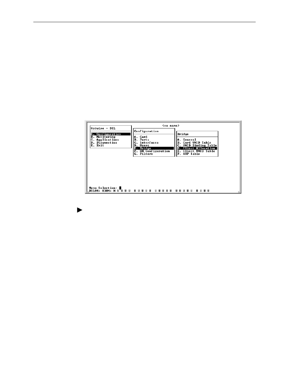 Dsl configuration users screens, Dsl configuration bridge screens | Paradyne 8510 User Manual | Page 55 / 136