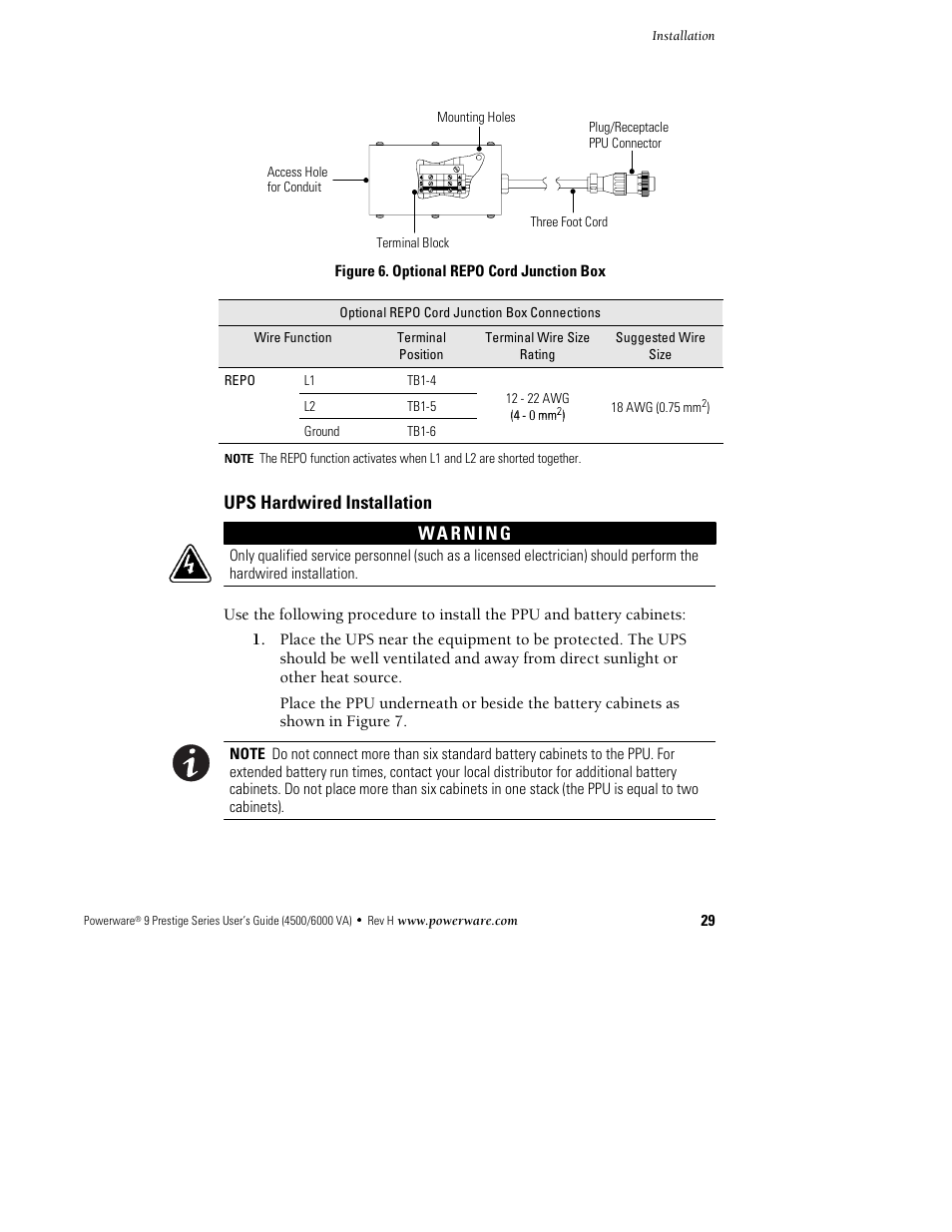 Powerware 6000 User Manual | Page 37 / 92