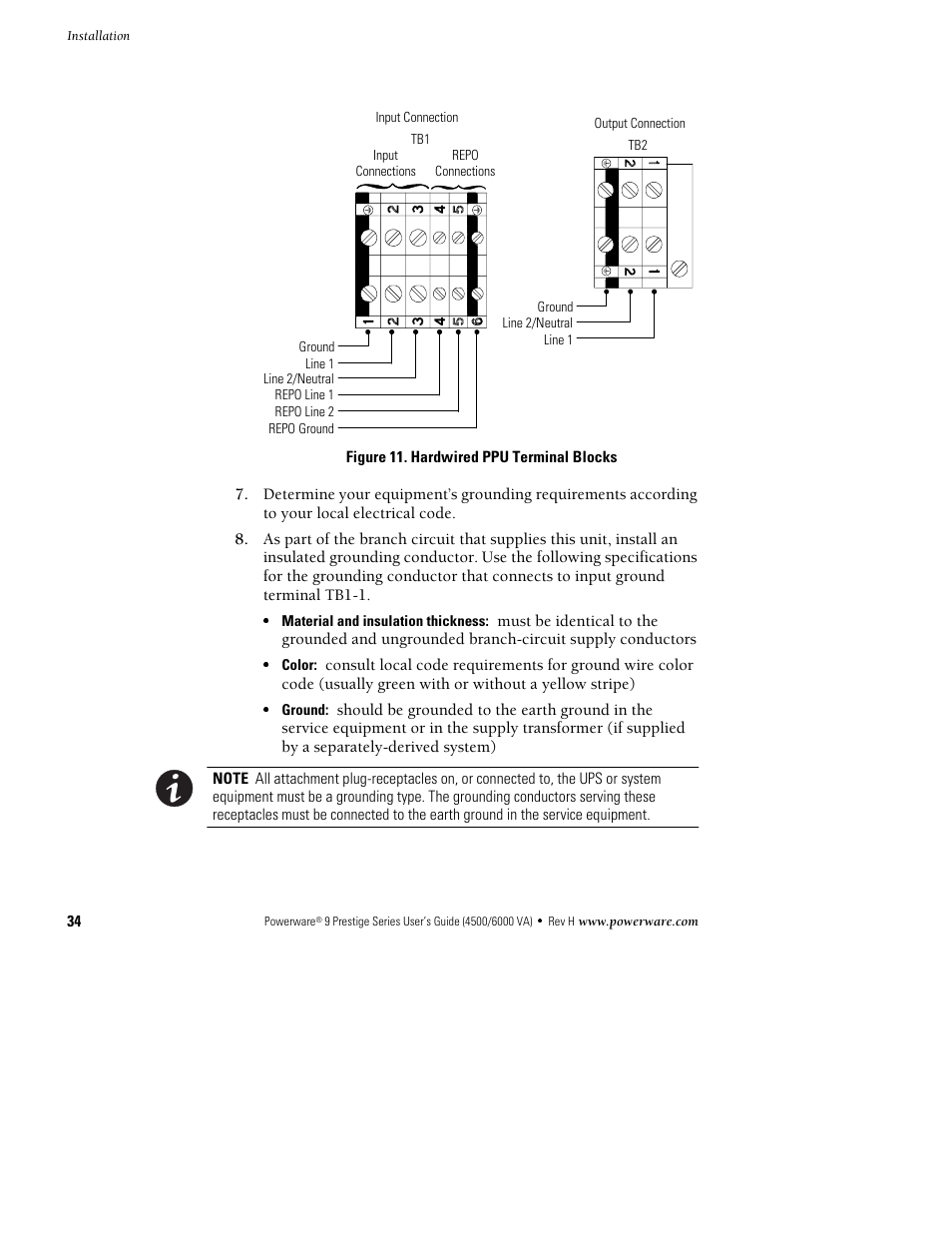 Powerware 6000 User Manual | Page 42 / 92