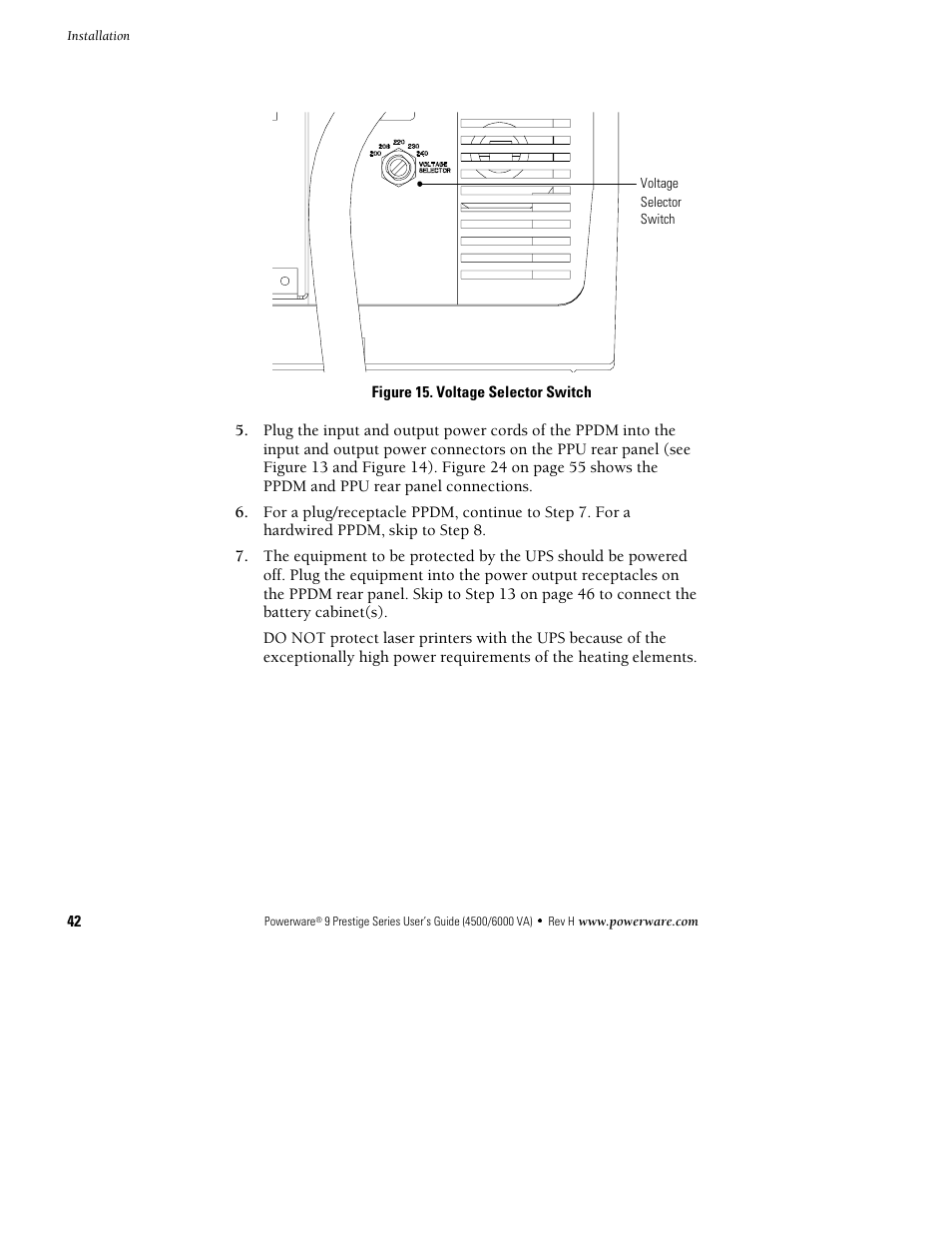 Powerware 6000 User Manual | Page 50 / 92