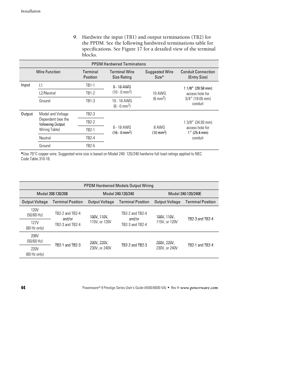 Powerware 6000 User Manual | Page 52 / 92