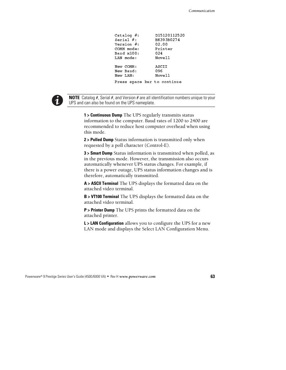 Powerware 6000 User Manual | Page 71 / 92