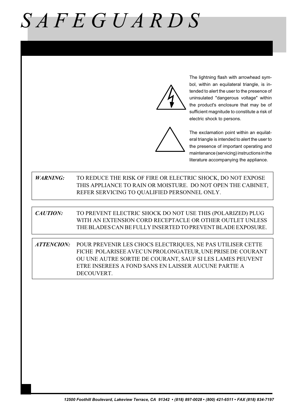 Important information, Product inspection, Important safety instructions | Pico Communications TSMS-2150X-8AUV User Manual | Page 2 / 7
