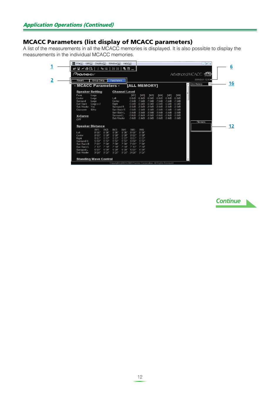 Continue | Pioneer MCACC ADVANCED VSX-23TXH User Manual | Page 12 / 35