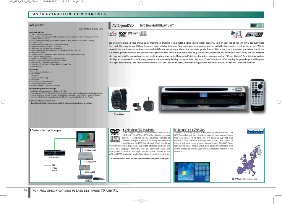 Avic-900dvd | Pioneer CNDV-30 DVD User Manual | Page 14 / 32