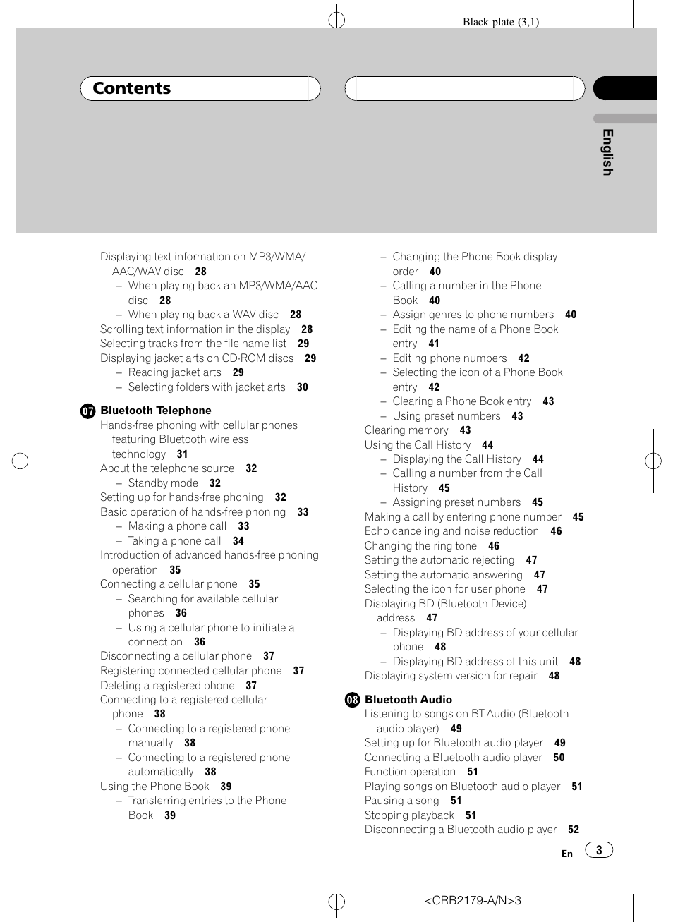 Pioneer Super Tuner III D DEH-P9850BT User Manual | Page 3 / 104