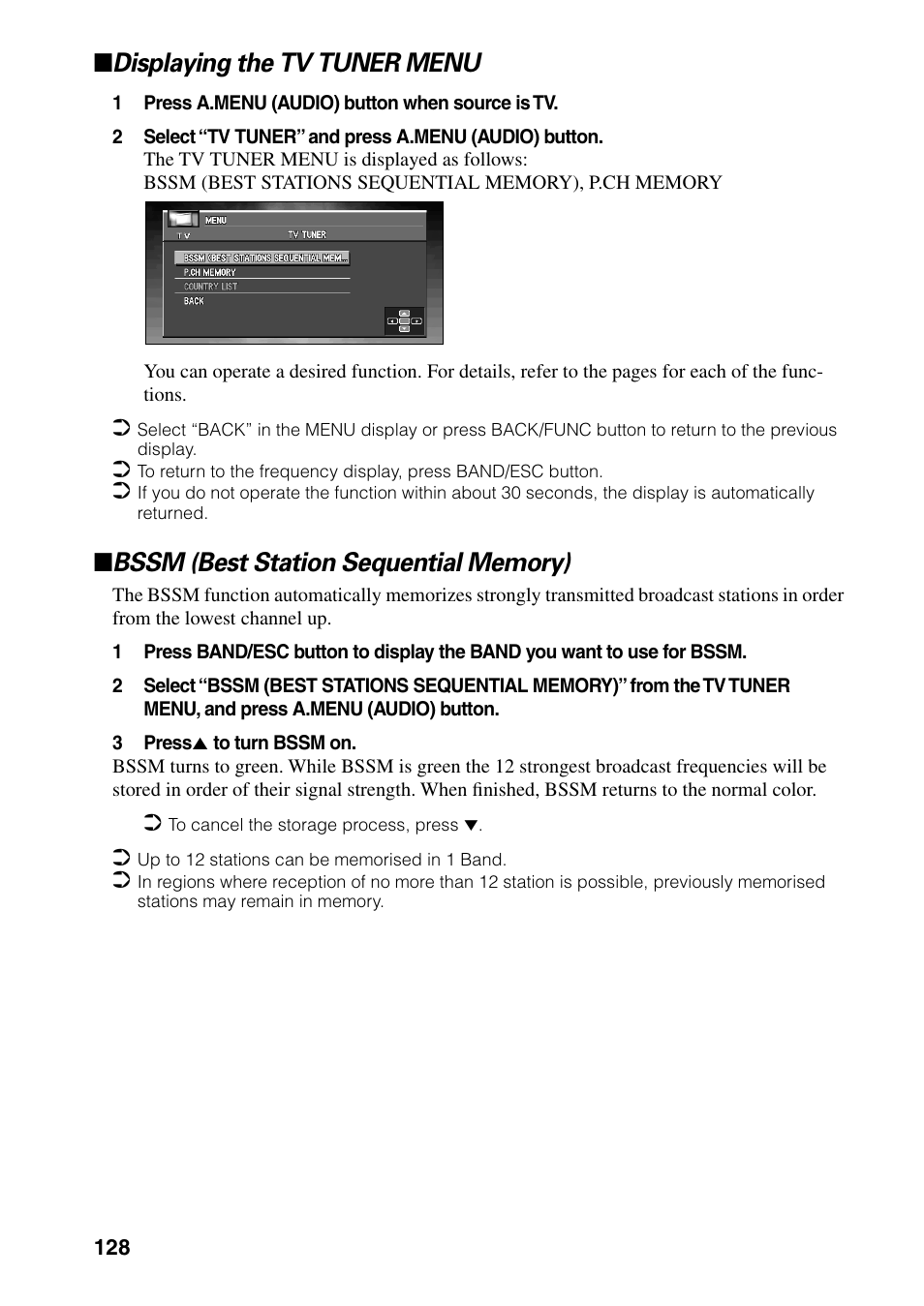 Displaying the tv tuner menu | Pioneer DVD Navigation Unit AVIC-80DVD User Manual | Page 130 / 192