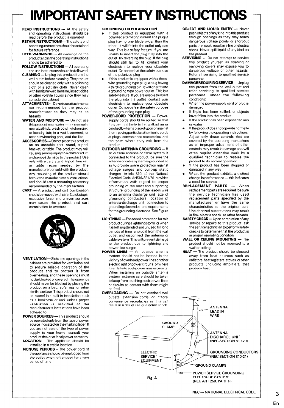 Importai\rt safety instructions | Pioneer VSX-D710S User Manual | Page 3 / 53