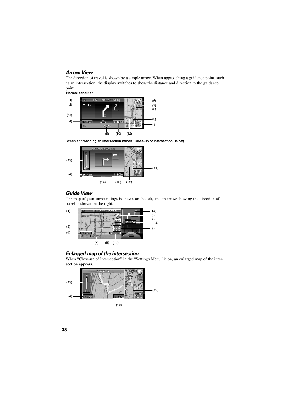 Arrow view, Guide view | Pioneer CNDV-20 User Manual | Page 40 / 200