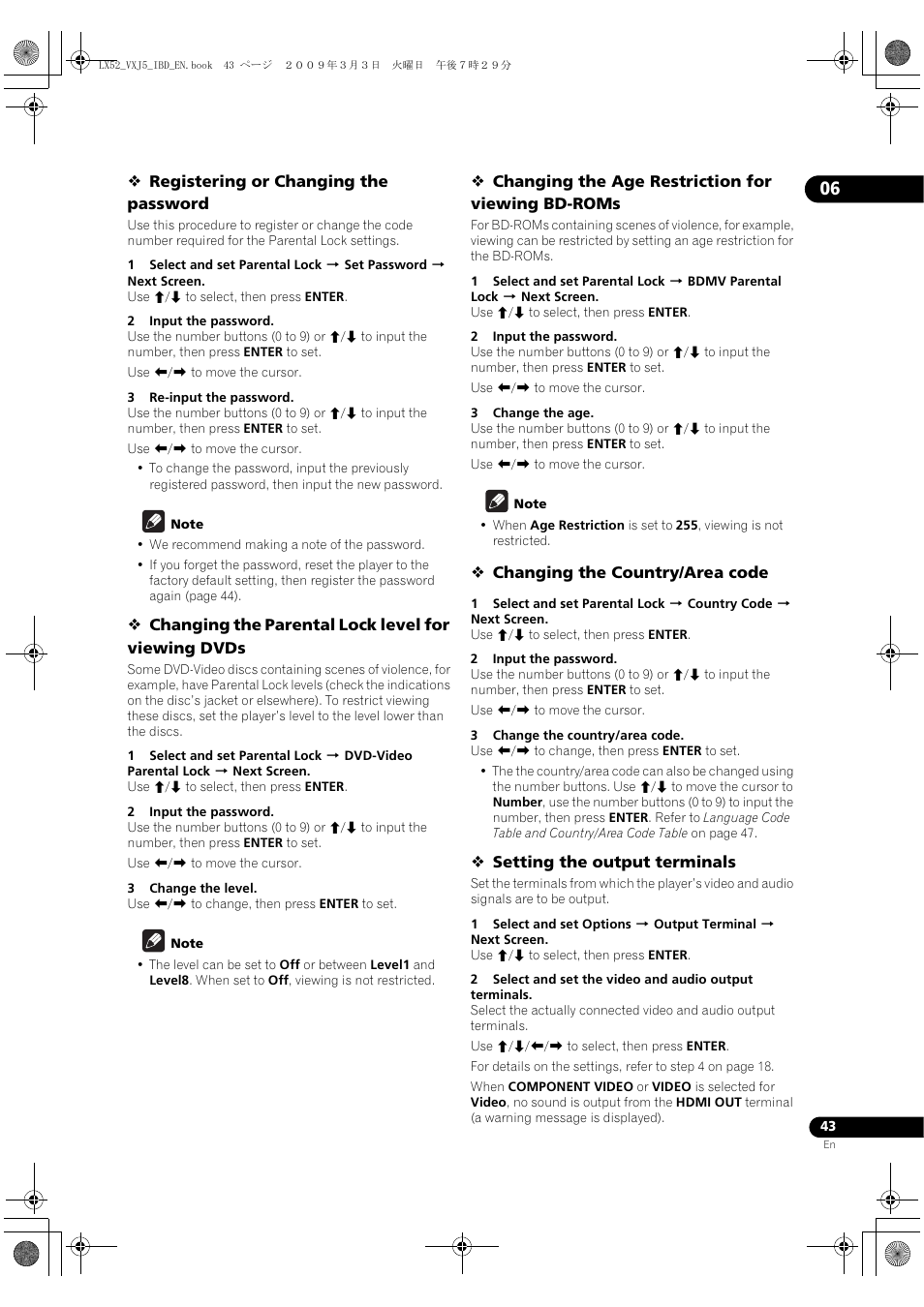 Pioneer BDP-LX52 User Manual | Page 43 / 64