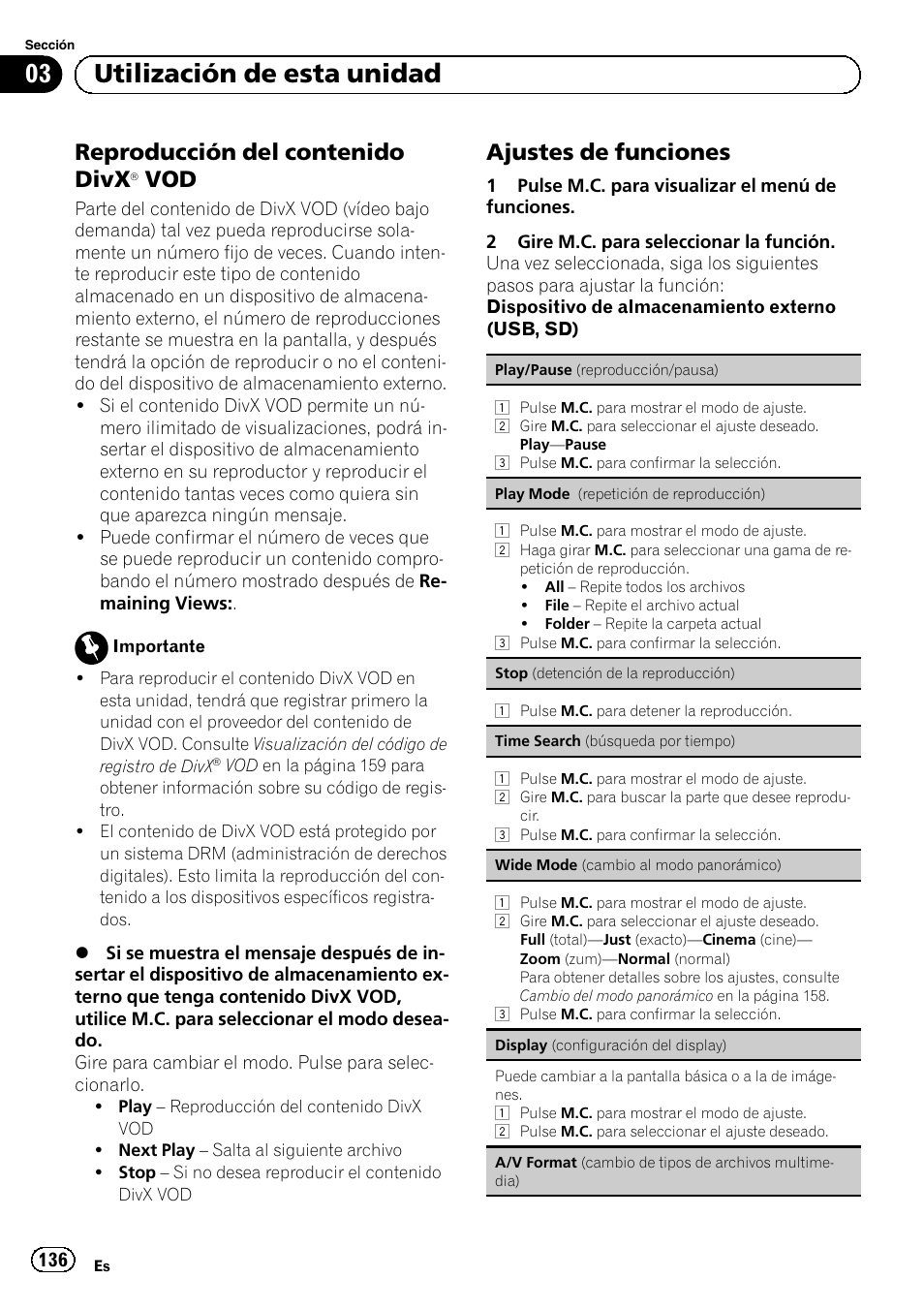Pioneer MVH-P8200BT User Manual | Page 136 / 184