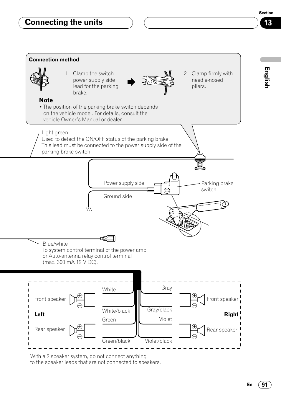 Connecting the units | Pioneer Super Tuner III DVH-P7050 User Manual | Page 91 / 104