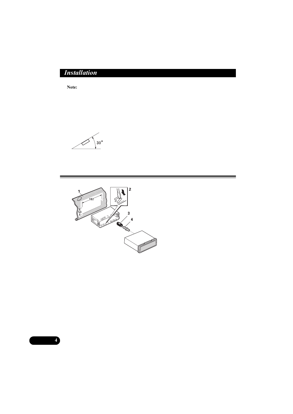 Qvwdoodwlrq, Installation with the rubber bush | Pioneer KEH-P5900R User Manual | Page 4 / 48